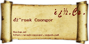 Érsek Csongor névjegykártya